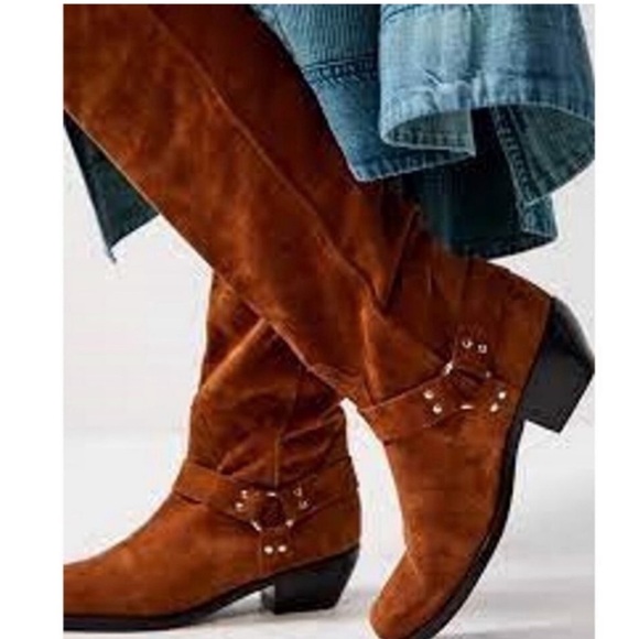 New Free People Chestnut Heeled Boots - Picture 1 of 5